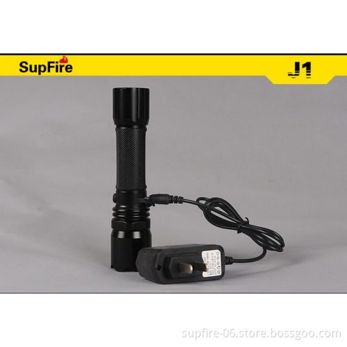 Low price high brightness 3W LED rechargeable flashlight SupFire J1 for police use
